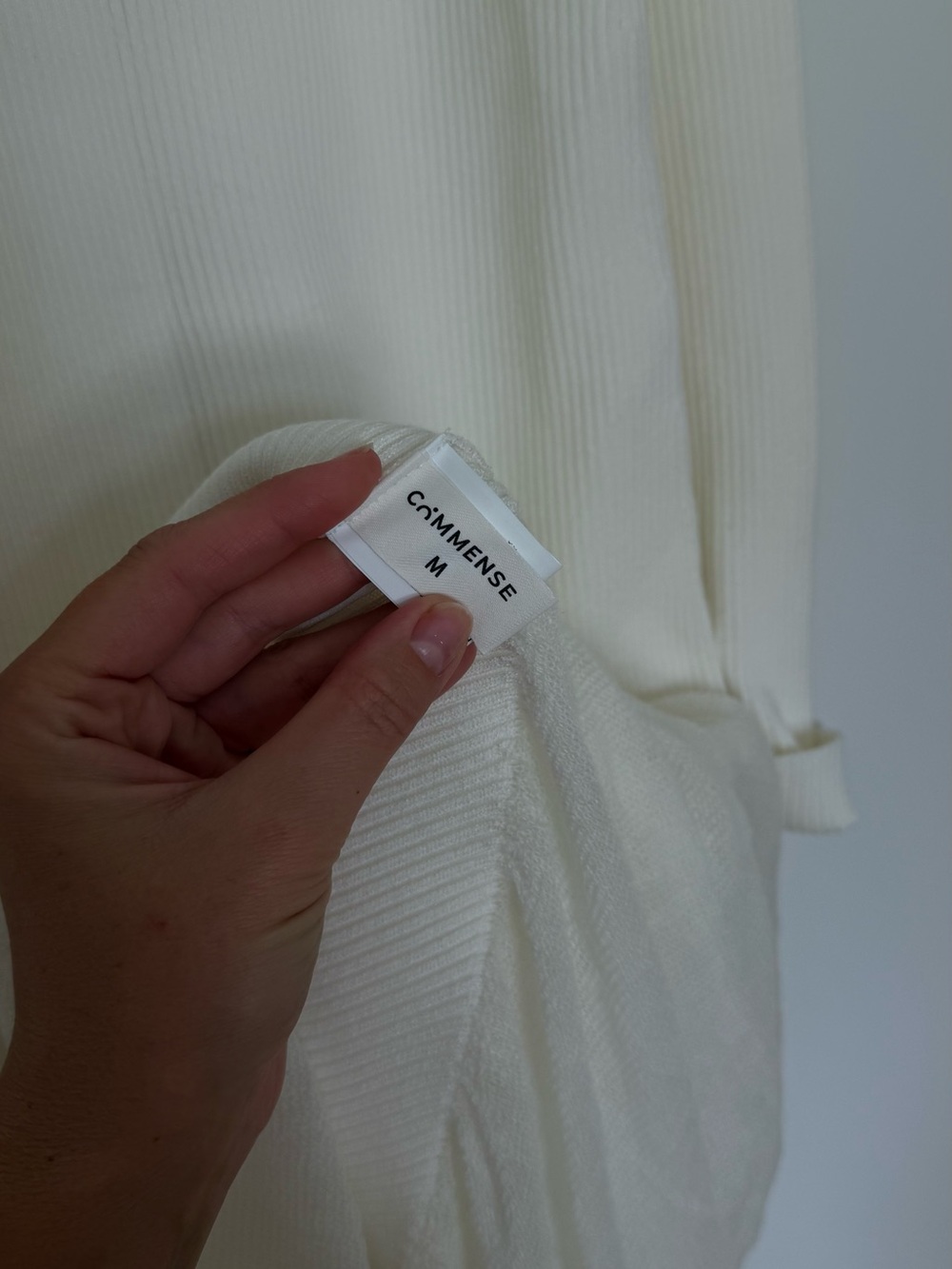 Commense Cream White Knit Maxi Dress | Size M - Picture 4 of 5